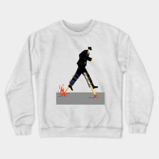 Walk Softly or Burn 002 Vintage Humor Crewneck Sweatshirt